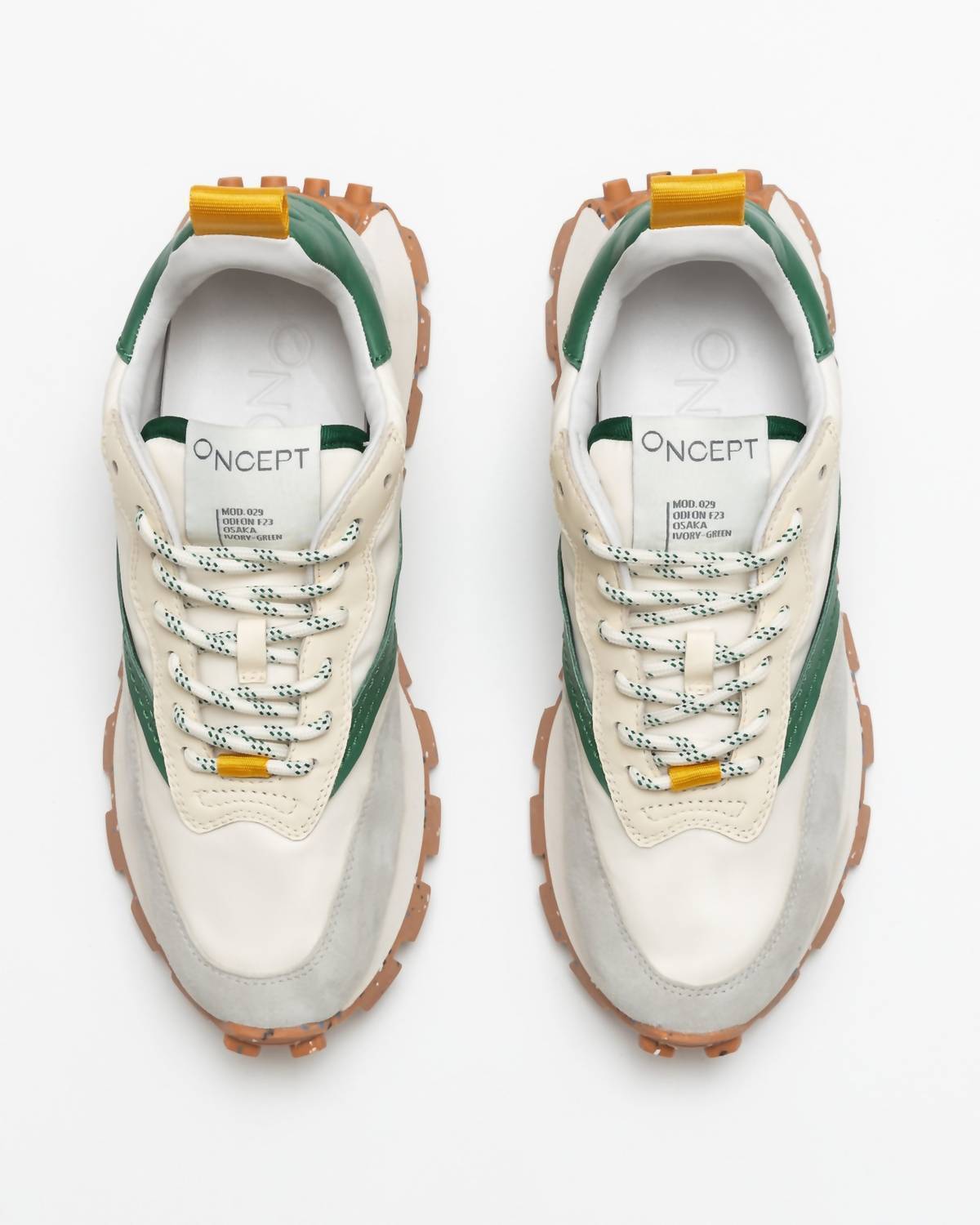 New Oncept Women's Osaka Elite Trainer Shoes In Ivory - Green — image 3 of 7